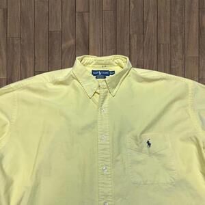 Polo Ralph Lauren Yellow Button Up Big Shirt Size 2XL